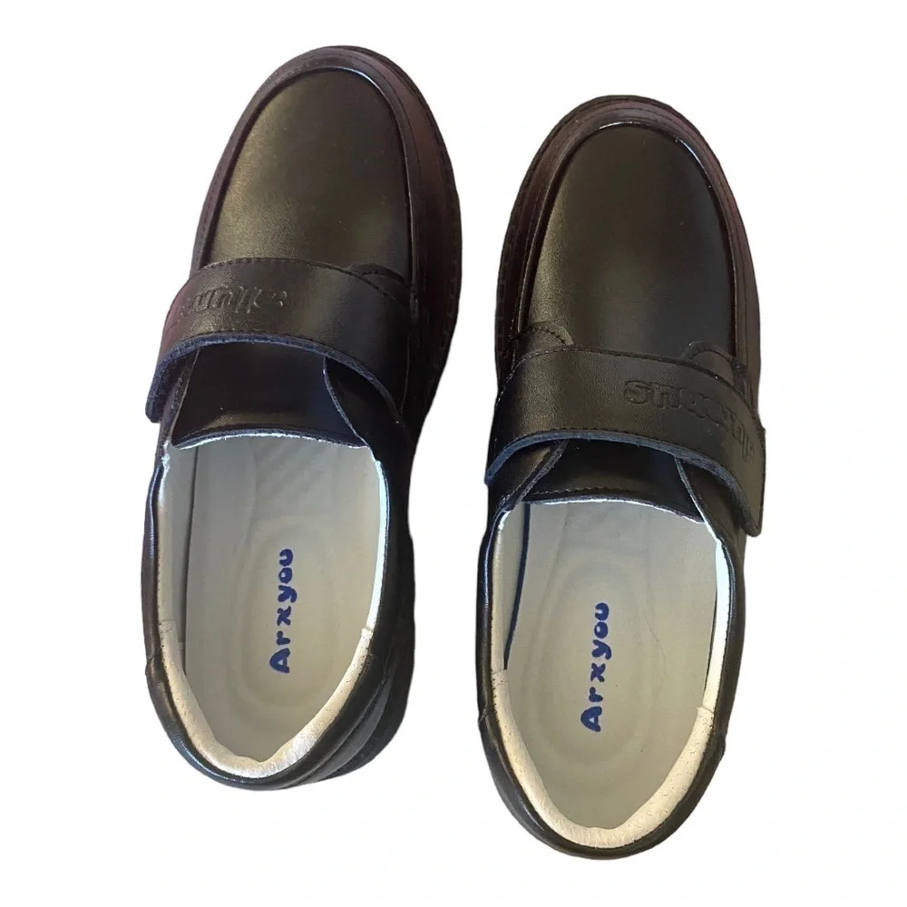 Casual Classic Low Top Black Shoes For Boys Anti Soft Sole For Performance Party